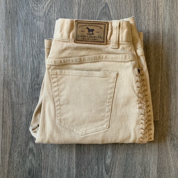 Lauren Jeans Co. Ralph Lauren Tan Denim Sz. 4 - Picture 5 of 5